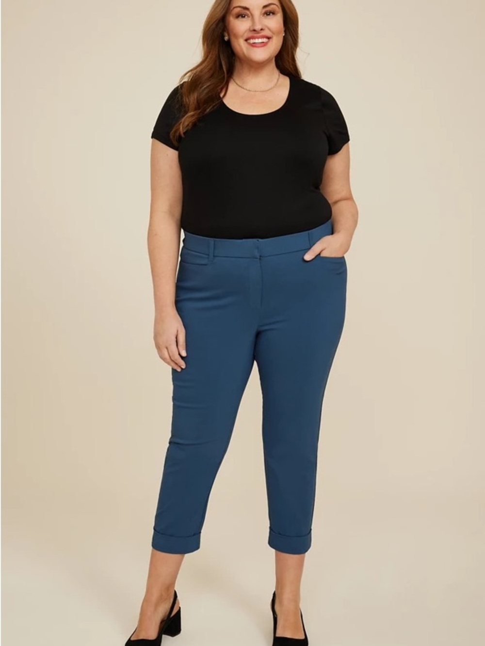 Maurice women’s skinny pants green size 24 W regular mid rise pants